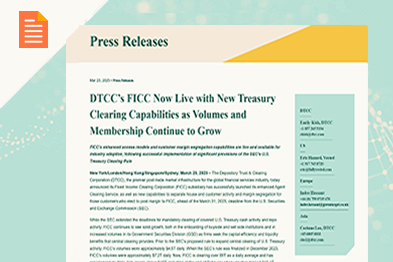 FICC’s GSD USD$10 Trillion in Daily Activity